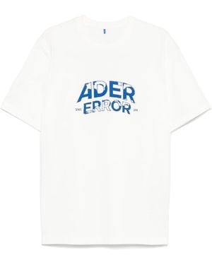 Adererror Logo-Embroidered T-Shirt - White