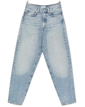 Agolde Faded Pressed-Crease Jeans - Blue