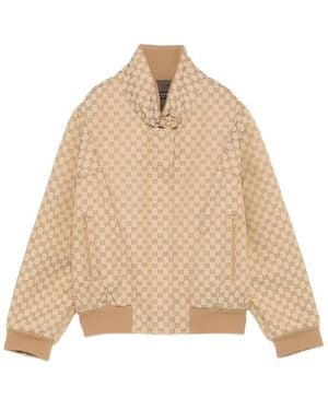 Gucci Gg-Pattern Bomber Jacket - Natural