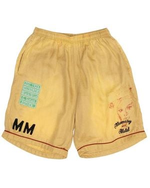 Paly Hollywood Montauk Graphic-Print Drawstring Track Shorts - Yellow
