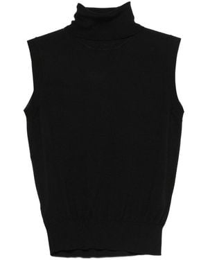 GOES BOTANICAL Fine-Knit Vest - Black