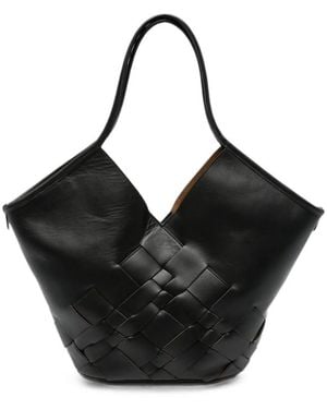 Hereu Coloma Leather Shoulder Bag - Black