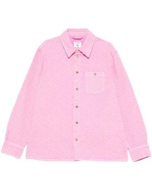 CASABLANCA Shirt With Patterned Logo - Pink