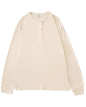 Studio Nicholson Rutas Grandad Collar Top - Natural