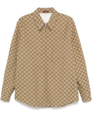 Gucci Gg-Canvas Overshirt - Natural