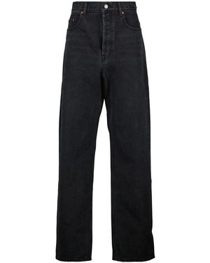 Saint Laurent Cotton Straight Jeans - Black