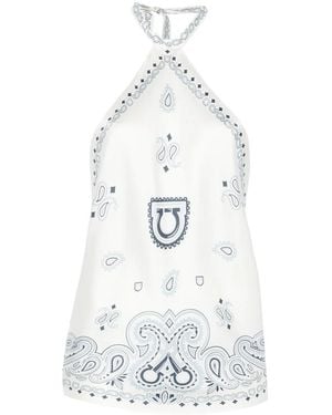 Ferragamo Paisley-Print Top - White