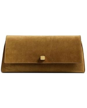 KHAITE Clutch Bag Camel Calfskin - Brown