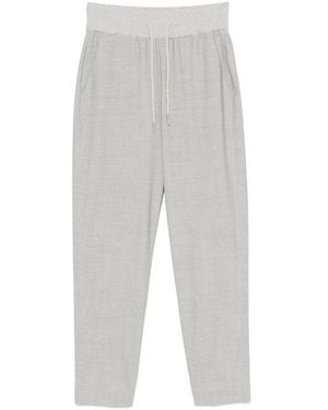 Panicale Drawstring Straight-Leg Pants - Gray