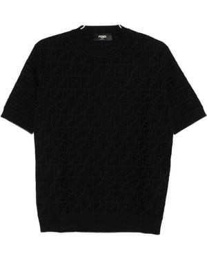 Fendi Ff-Logo T-Shirt - Black