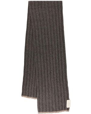 Brunello Cucinelli Ribbed Cashmere Scarf - Brown