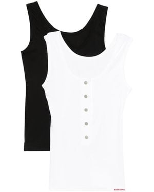 Markgong Jersey Tank Top (Set Of Two) - Black