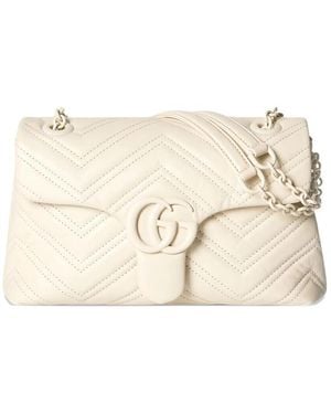Gucci Small Logo-Plaque Cross Body Bag - Natural