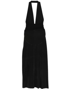 AYA MUSE Zirra V-Neck Midi Dress - Black