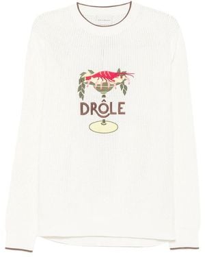 Drole de Monsieur Maille Lobster Cup Jumper - White