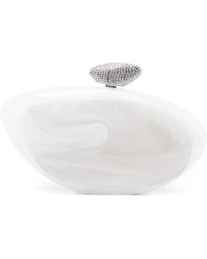 Benedetta Bruzziches Armonia Embellished Clutch Bag - White