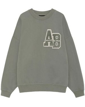 Anine Bing Miles Cotton Sweatshirt - Gray