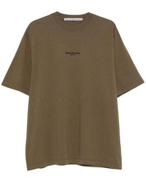 Alexander Wang Logo-Print Oversized T-Shirt - Green