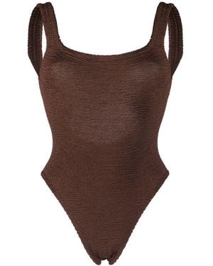 Hunza G Open-Back Swimsuit - Brown