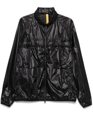 MONCLER X MERCEDES-BENZ X Mercedes-Bens Logo-Plaque Jacket - Black