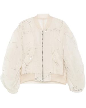 Rick Owens Secchia Flight Bomber Jacket - Natural
