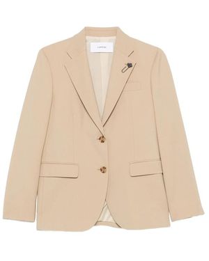 Lardini Rocco Flower-Detail Blazer - Natural