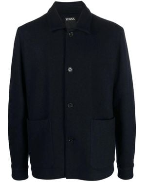 ZEGNA Alpe Chore Button-Up Shirt Jacket - Blue