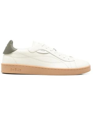 GHŌUD Logo-Print Panelled Trainers - Natural