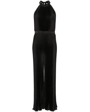 L'idée Cinema Plissé Jumpsuit - Black
