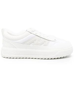 Moncler Logo-Embossed Ridged-Sole Sneakers - White