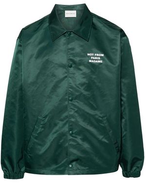 Drole de Monsieur La Vest Slogan Lightweight Jacket - Green