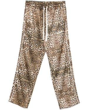 Cole Buxton Leopard-Print Track Trousers - Brown