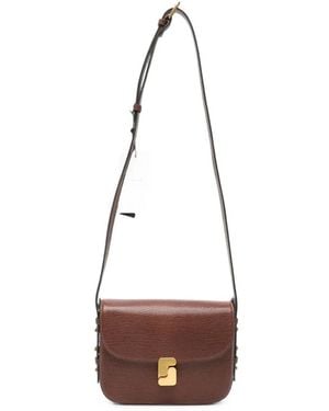 Soeur Bellissima Lizard-Effect Leather Shoulder Bag - White