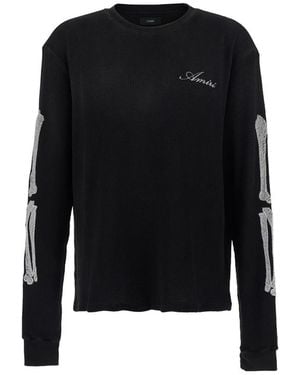 Amiri Bones Stacked Long Sleeve Tee in Black for Men | Lyst