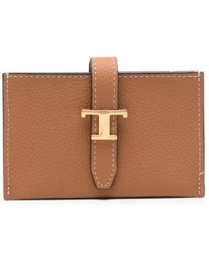Tod's T Timeless Leather Wallet - Brown