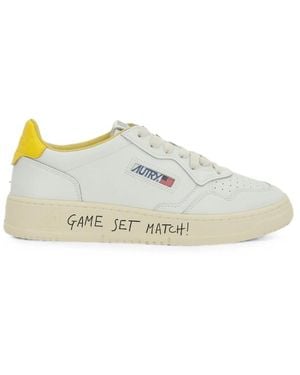 Autry Medalist Perforated Leather Sneakers - White