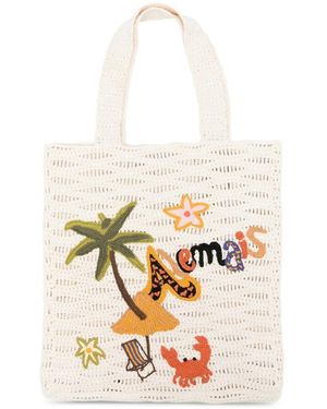 ALÉMAIS Island Cove Crochet Tote - White