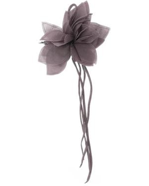 Antonelli Victoria Floral-Applique Trailing Brooch - Purple
