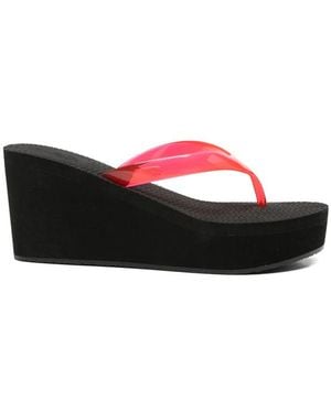 Ancient Greek Sandals Etheria Wedge Flip-Flops - Red