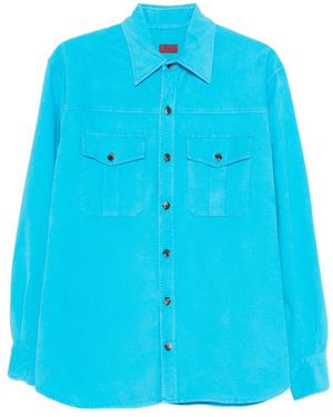 Isaia Flap-Pocket Shirt - Blue
