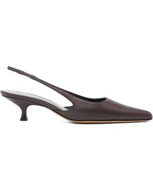 Eraldo 40Mm Slingback Point-Toe Heeled Court Shoes - Brown