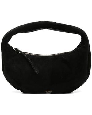 KHAITE Mini Olivia Suede Tote Bag - Black