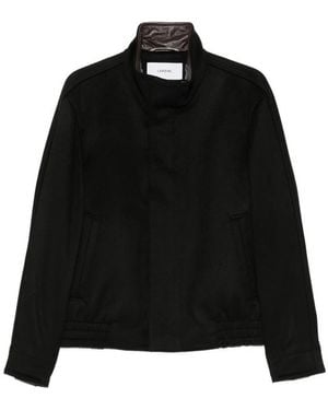 Lardini High-Neck Zip-Up Jacket - Black