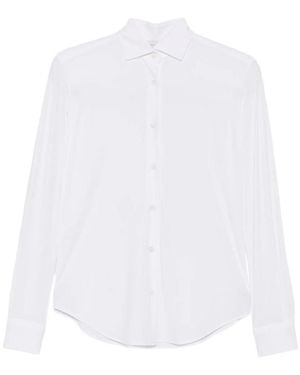Mazzarelli Long-Sleeve Button-Down Shirt - White