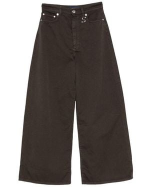 Sportmax S-Detail Wide-Leg Jeans - Brown