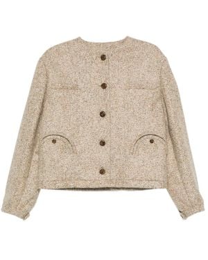 Blazé Milano Button-Fastening Jacket - Natural