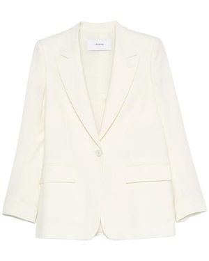 Lardini Single-Breasted Peak-Lapel Blazer - White