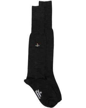 Vivienne Westwood Orb-Embroidered Socks - Black