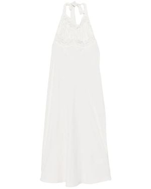 Frankie's Bikinis Darcy Lace-Trim Midi Dress - White