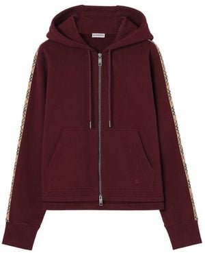 Burberry Zip Hoodie - Purple
